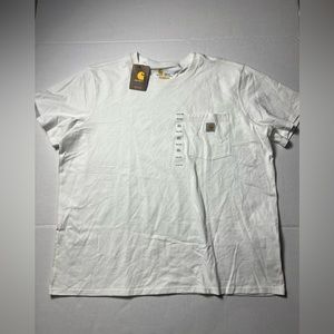 NWT Carhartt Force Pocket T-Shirt Mens Size Medium Relaxed Fit White TK4616-XXL